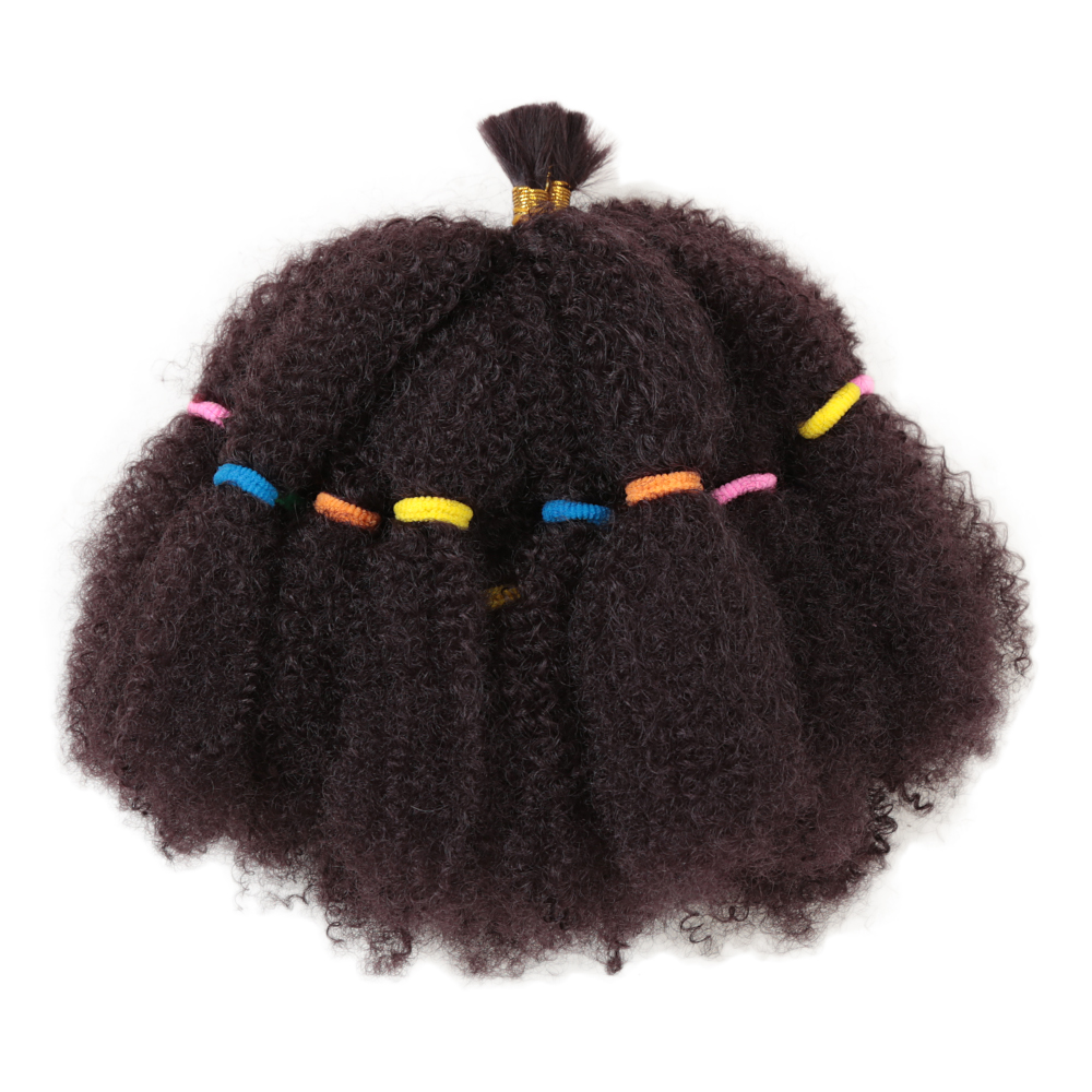 Pelo Afro rizado de 12 pulgadas, pelo sintético preestirado Afro rizado, pelo trenzado Afro, trenzas de ganchillo: # 99J