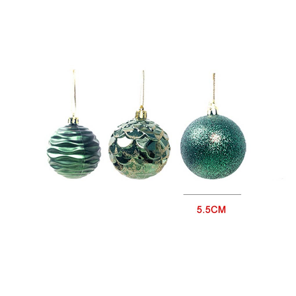 12pcs Christmas balls Xmas Tree Mini Hanging Baubles Decoration Ornament Small Christmas Tree Ornaments year Decor