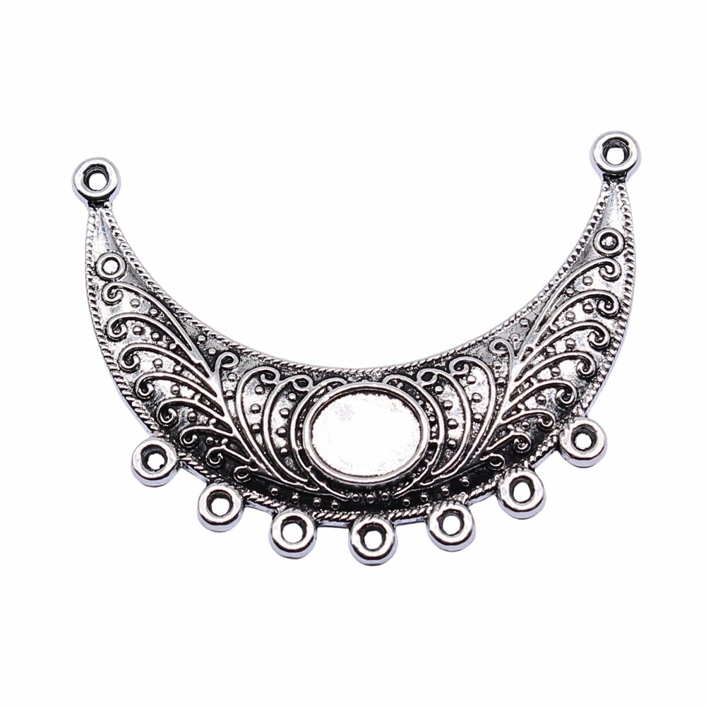 WYSIWYG 2 stücke 52x44mm Antike Silber Farbe Halskette Anschluss Für Schmuck Machen DIY Schmuck Erkenntnisse