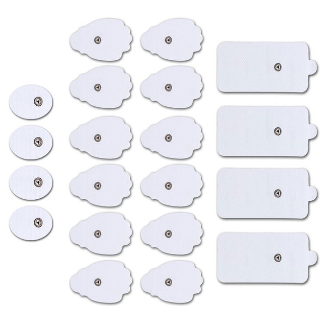 Máquina Tens de 16 modos, Estimulador eléctrico de masaje muscular Ems, electroestimulador Digital, relajación, alivio del dolor corporal, almohadilla de electrodos: Naranja