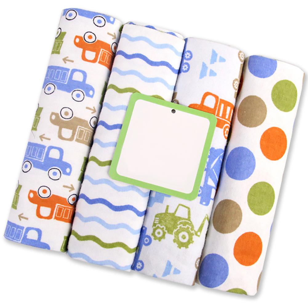 4 Stuks Zacht Flanel Pasgeboren Baby Ontvangen Dekens Inbakeren Wrap Beddengoed Laken