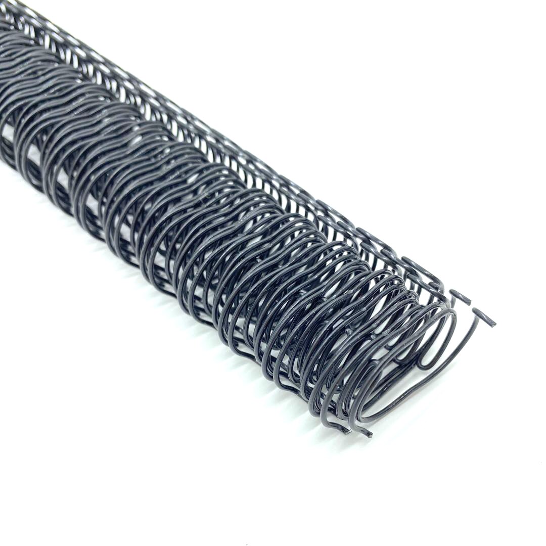 19.1mm 50pcs Metal YO Double Coil Calendar Binding Coil Notebook Spring Book Ring Wire O Binding A4 Binders Double Wire Binding: black