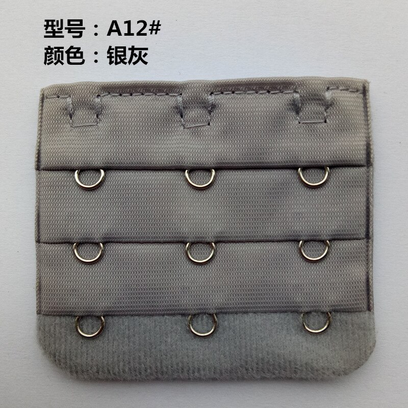 Extensores de sujetador de acero inoxidable para mujer, 3 filas * 3 hebillas, ganchos, hebilla de extensión de ropa interior, accesorios íntimos, 2 unids/lote: Style 12