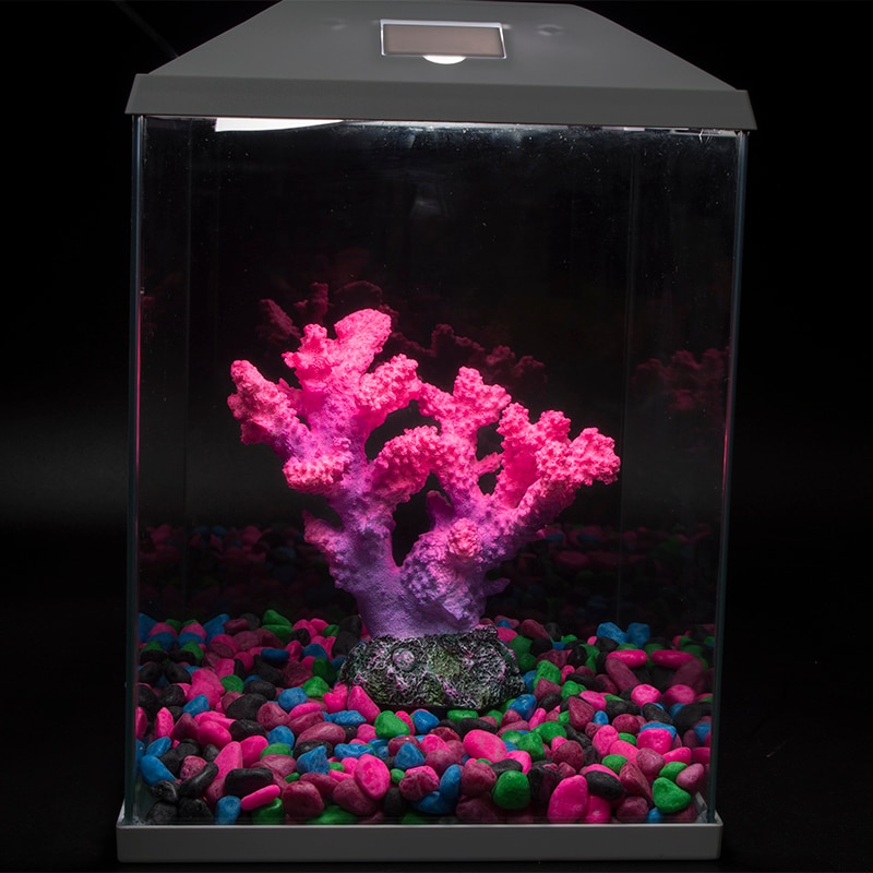 Roze kunstmatig koraal ornament van kunsthars voor aquariumdecoratie