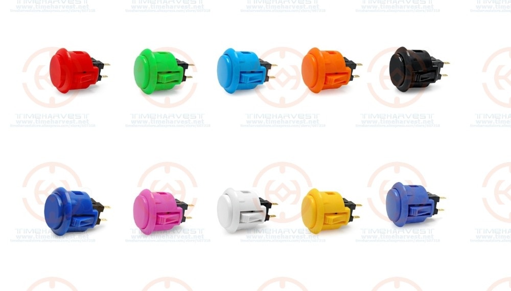 20 stks originele (OBSF-24) Sanwa Drukknop Drukknop voor Muntautomaat Arcade Game Machine game kast onderdelen accessoires