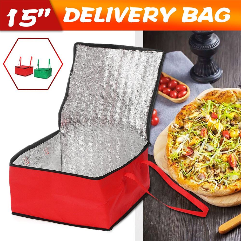 15 "isolierte Tasche Kühltasche Isolierung Klapp Picknick Tragbare Eis Packung Lebensmittel Thermische Tasche Lebensmittel Tasche Pizza Tasche