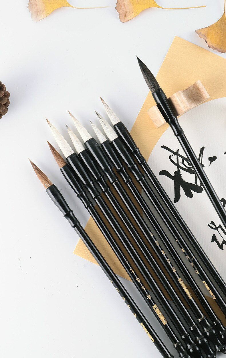 3pcs/Set Traditional ChineseCalligraphy Brush Pen Weasel Multiple Hair Art Brush Calligraphy Painting Practice Writing Brushes