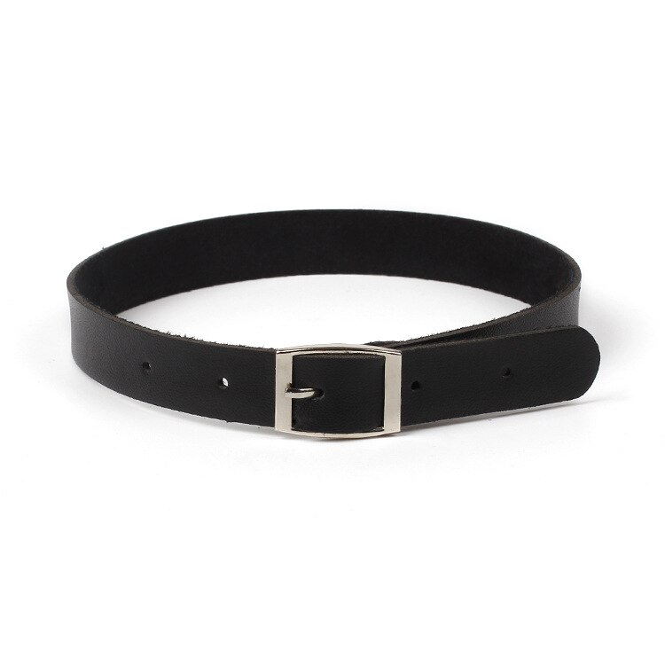 2021 styl Harajuku czarny punkowy Choker Choker damski geometryczny miłość skóra ciemny czarny naszyjnik obojczyka z pałąkiem na kark: Black-8
