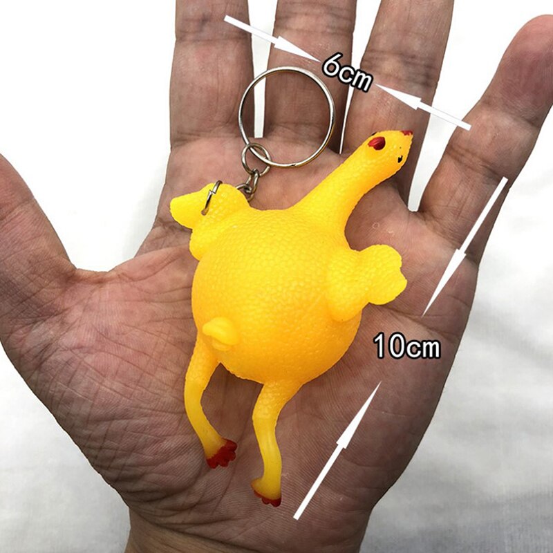 Squeeze TOY Autism Mood Relief Chicken And Egg Laying Hens Key Chain Pendant Spoof Tricky