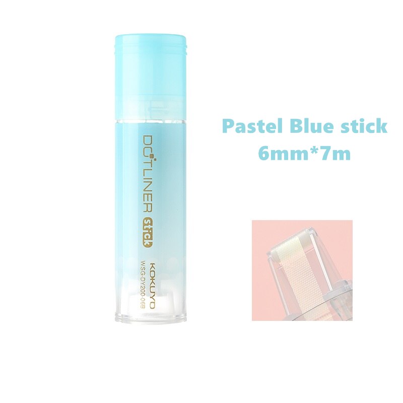 KOKUYO Punkt Liner Kleber Band Multi Farbe Rolle Typ Tragbare Größe Foto Sicher Doppelseitigem Klebeband für Album Tagebuch Schule a6185: Pastell- Blau