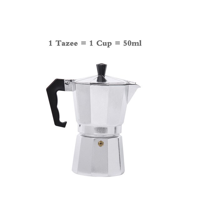 Italiaanse Espresso Koffie Makers Achthoekige Koffie Pot Percolator Pot 3cup/6cup/9cup/12cup Turkse Kookplaat Koffiezetapparaat: 1 cup