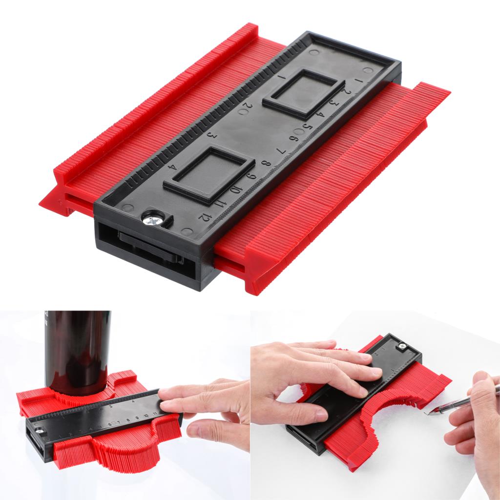 5inch Multi-functional Contour Gauge Tiling Laminate Tiles Edge Shaping Wood Measure Ruler ABS Contour Gauge Duplicator