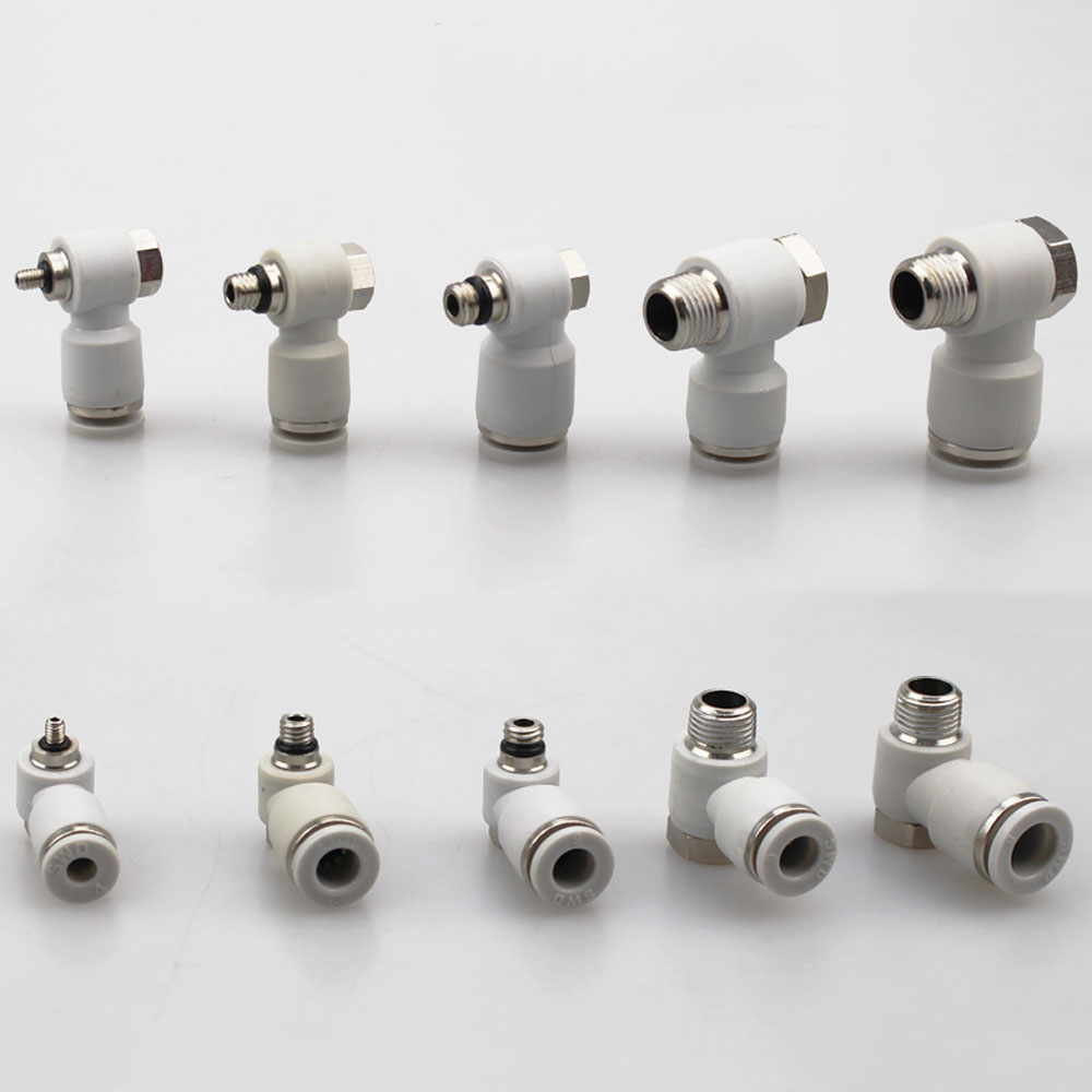 M3 M4 M5 M6 1/8" 1/4" 3/8" 1/2" BSP mannelijk naar 4 6 8 10 12 14 16 mm buiselleboog messing pneumatische luchtfittingen push-in connector