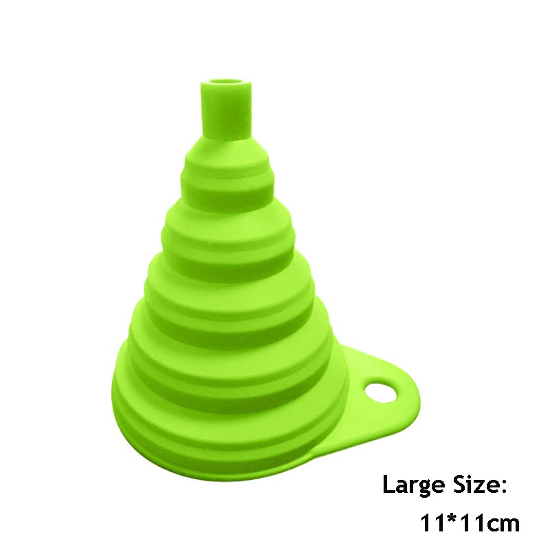 1pcs Mini Foldable Funnel Silicone Collapsible Funnel Folding Portable Funnels Be Hung Household Liquid Dispensing Kitchen Tools: Large No.4