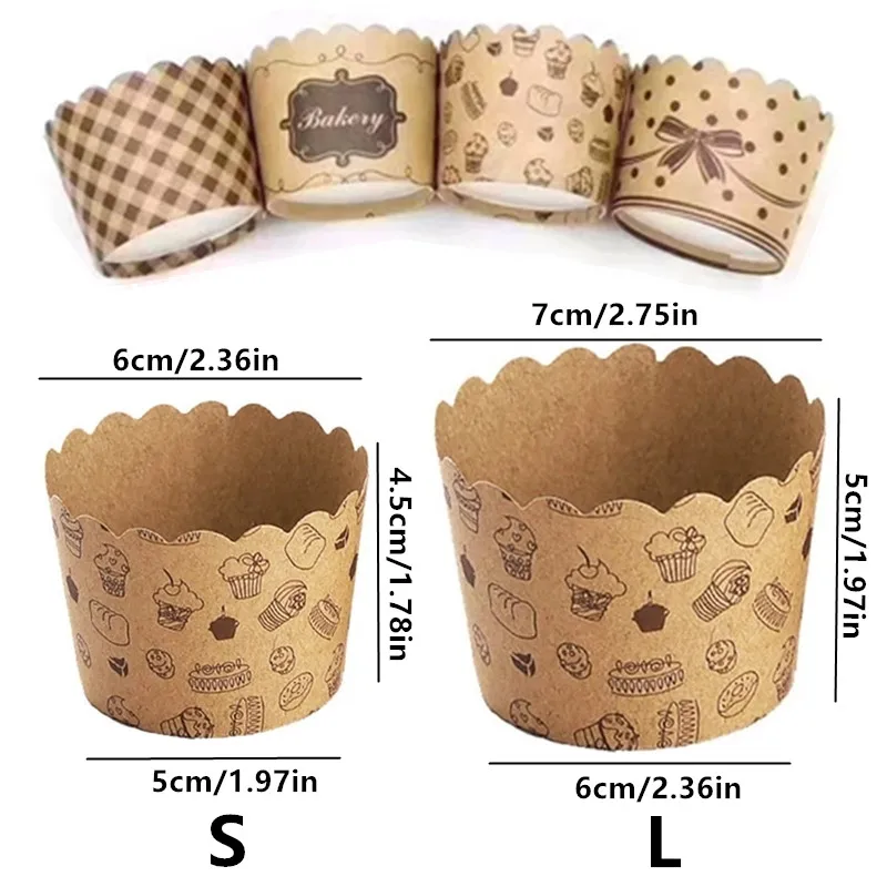 50 Uds. De vasos de papel para magdalenas, envoltorios para hornear pasteles, suministros para fiestas de panadería, molde para pastel de boda, revestimientos para magdalenas y magdalenas, suministros para hornear