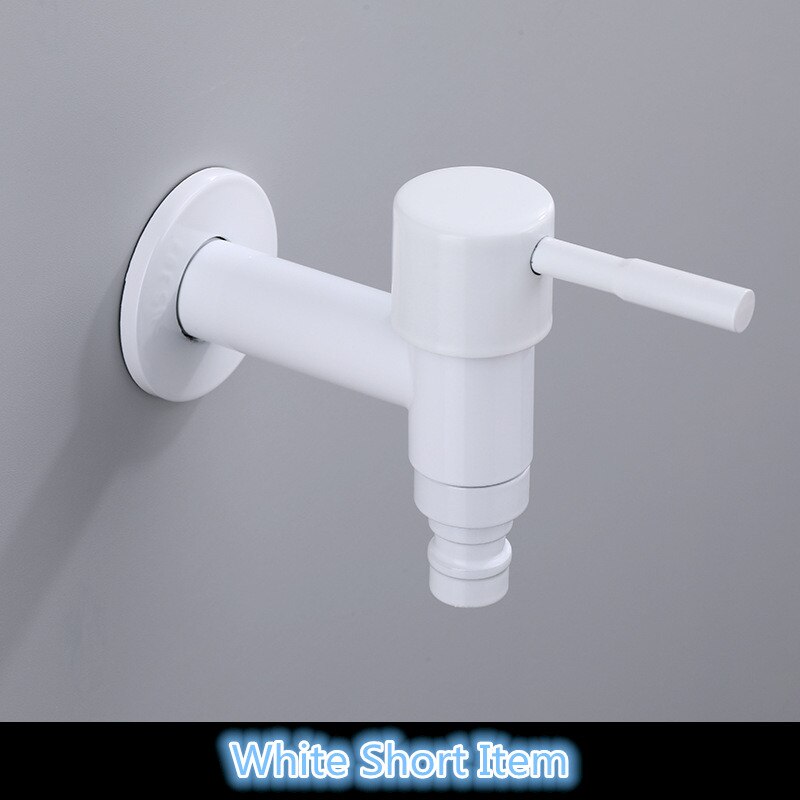 Outside Faucet Mixer tap, washing machine faucet,Black/White toilet bibcocks, copper bibcock,tap,Garden faucet: style 1 white