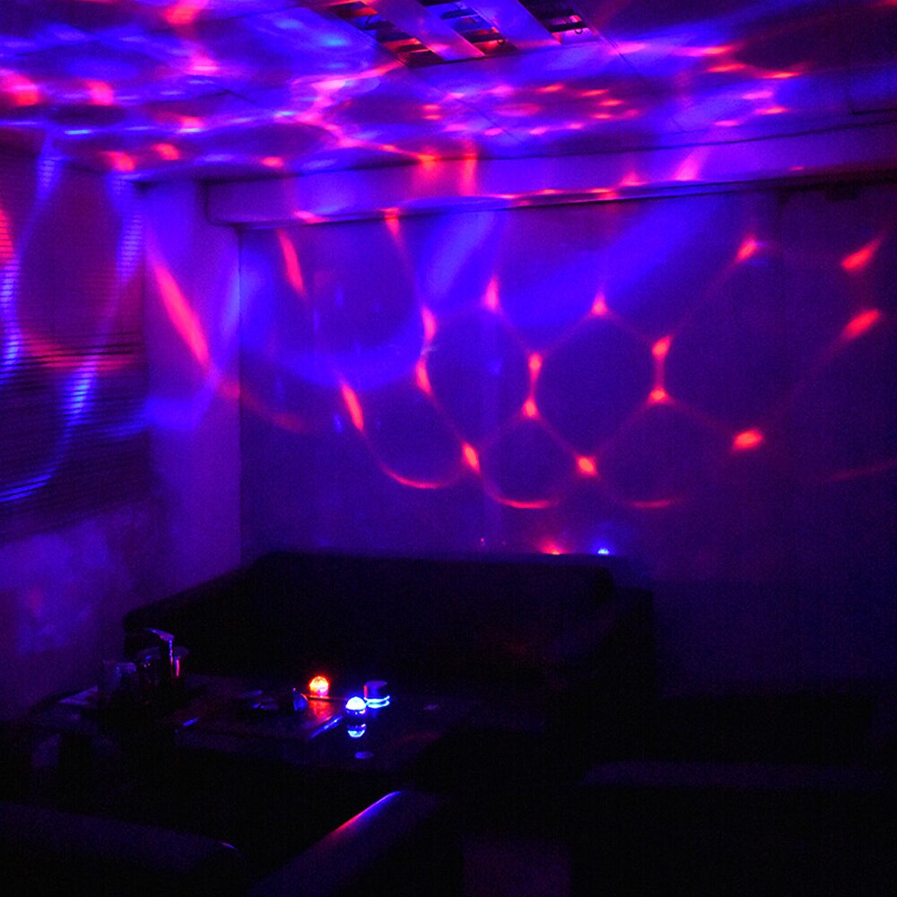 Bil ledet dekorativ lampe usb fargerik atmosfære festlys dj ledet rgb interiørlampe klubb diskotek magi scene effekt lys