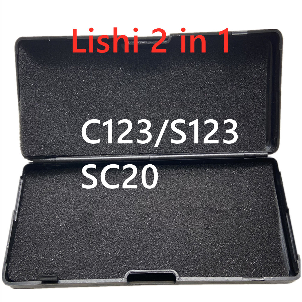 Lishi 2 In 1 Tool SC20 C123 S123 2-In-1 Decoder Gereedschap Originele Lishi Slotenmaker Handgereedschap