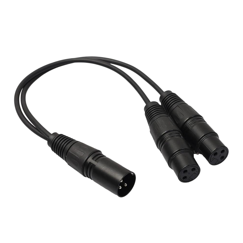 3-Pin Xlr Female Naar 2 Xlr Dual Mannelijke Jack Y Splitter Microfoon Kabel Adapter