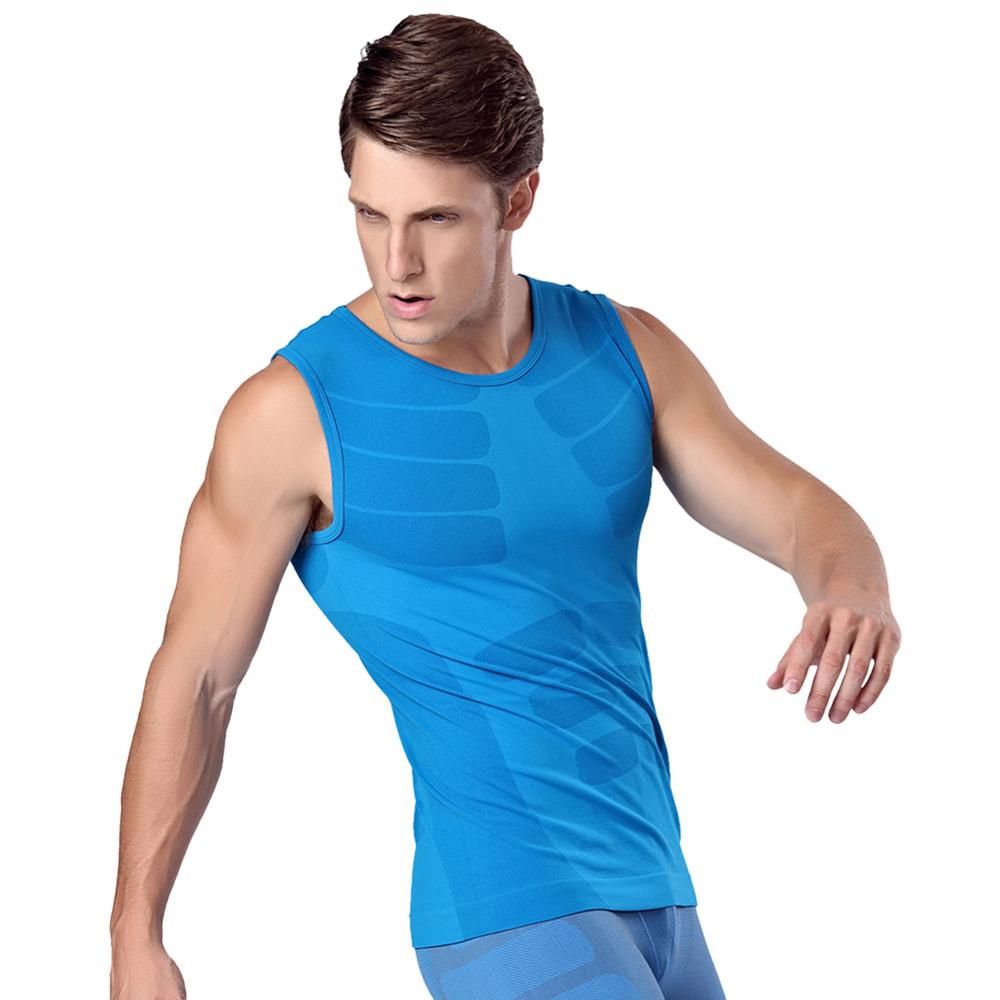 Men's Sleeveless Fitness Clothes Muscle Body Shaping Light Pressure Comfortable Breathable Quick-drying Tights Sports Vest