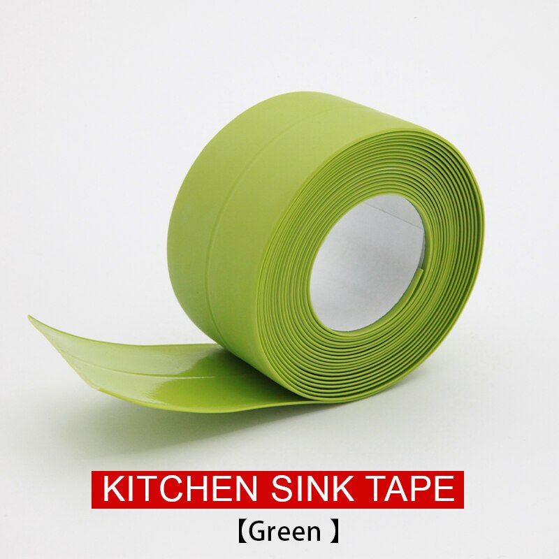 Piękne szwy naklejki zlewozmywak wodoodporny i olejoodporny naklejki toaleta wc umywalka nablatowa taśma ustalająca wodę Mil: 3.8 zielony