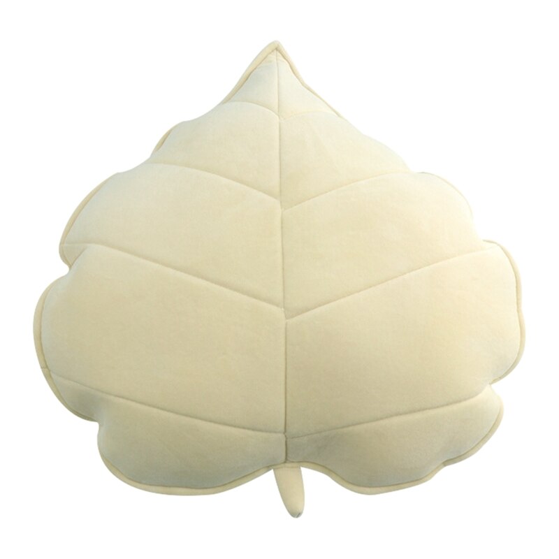 3D Simulatie Leaf Pluche Kussen Gevulde Pp Katoen Kussens Gooien Kussen Voor Thuis Slaapkamer Kantoor Decoratie Stoel Kussen 바디필로우: White