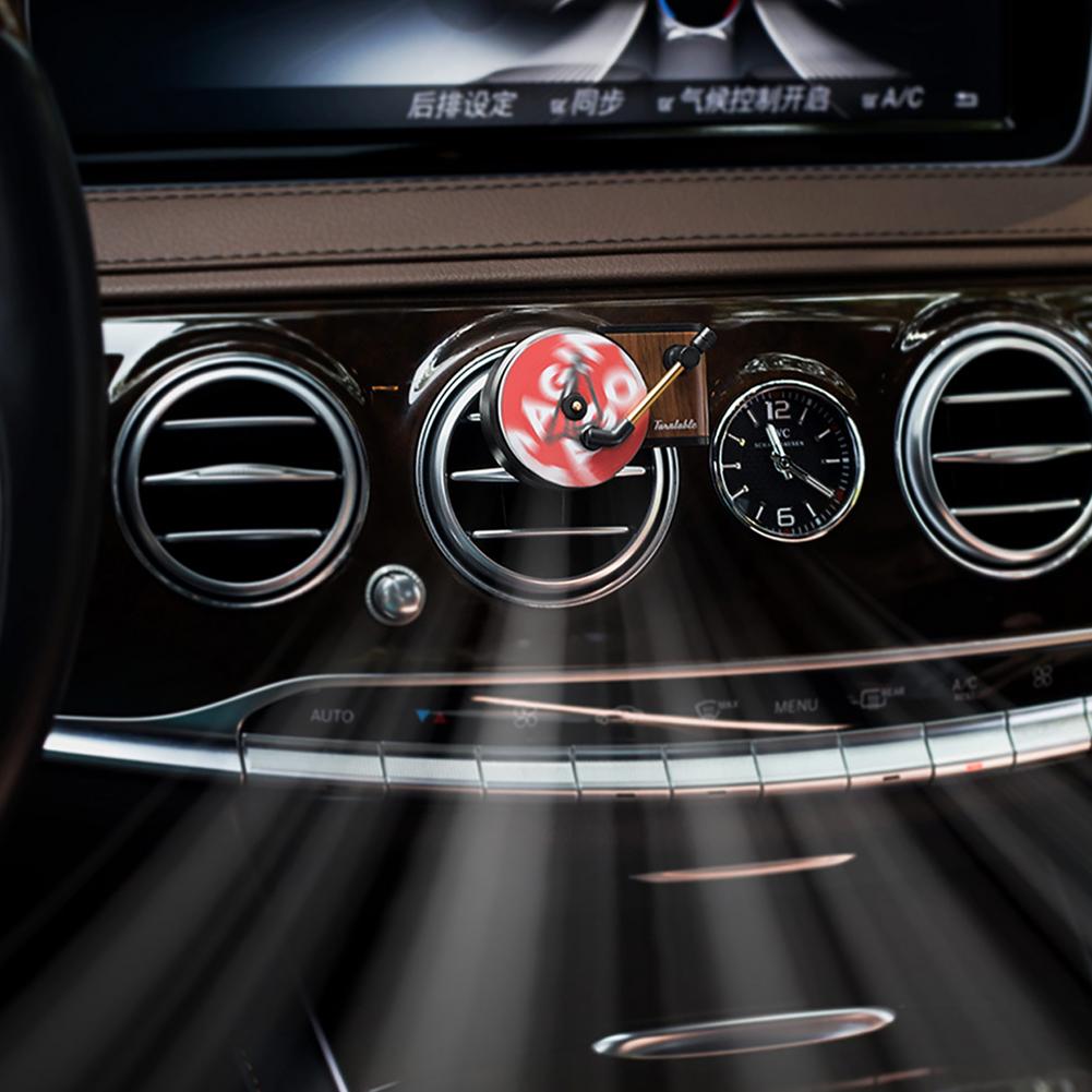 Platine Phonographe Voiture Diffuseur de Parfum Désodorisant de Voiture Avec 3 pièces Remplacer Aromathérapie Feuille Tourne-disque Voiture Parfum Cli