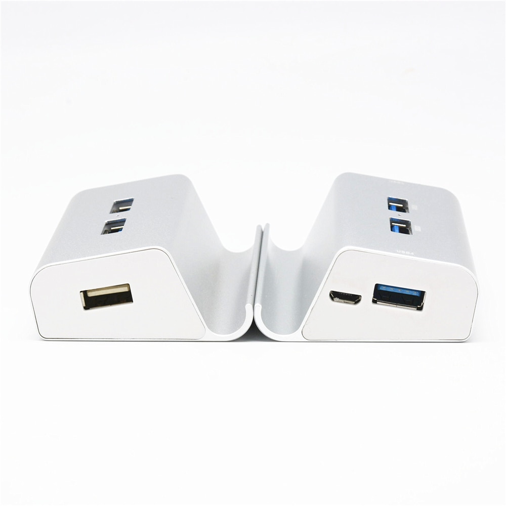 3 in usb type-c micro usb otg 4- poorts hogesnelheidshub met telefoonstandaard voor tablet, laptop 1 pc