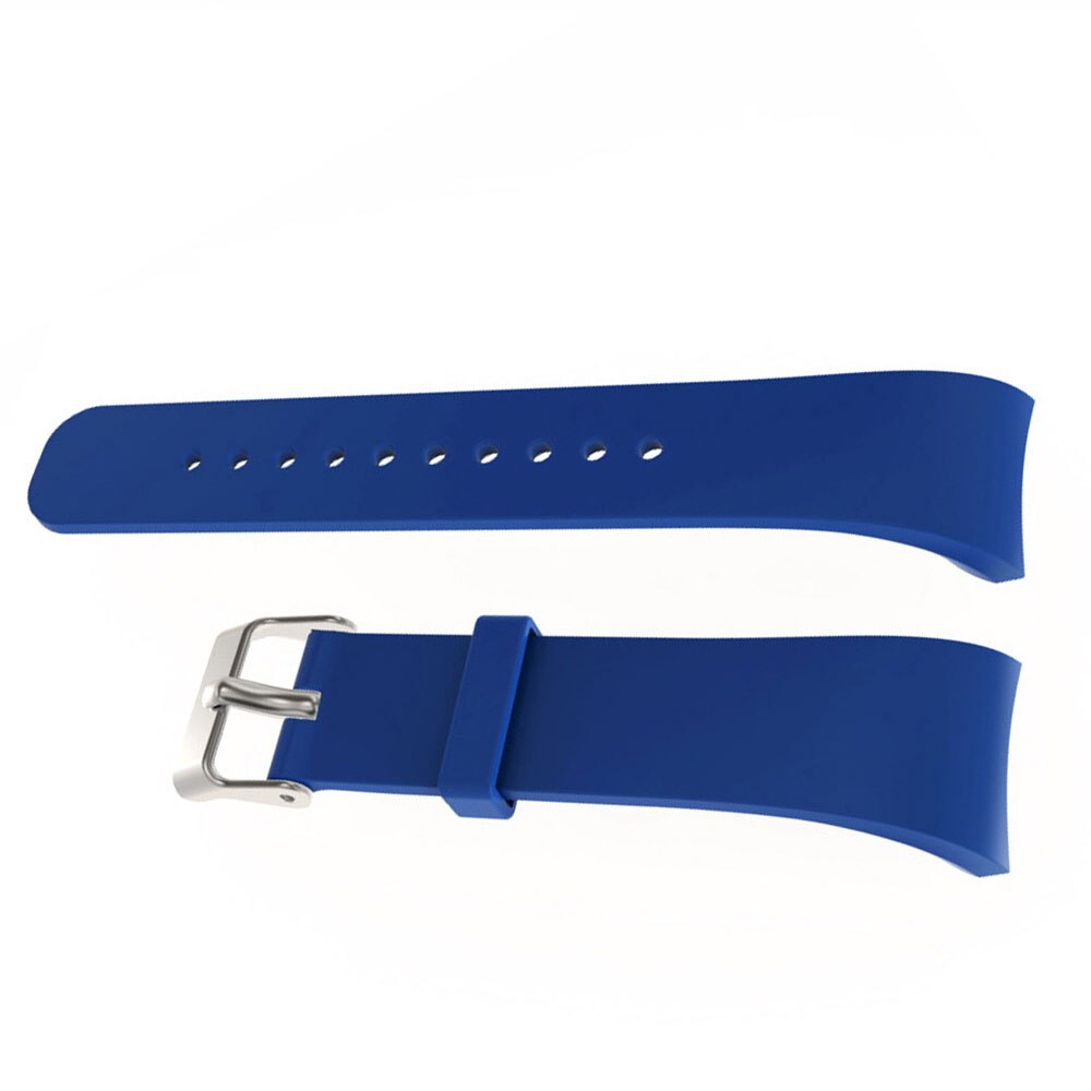 Mode Horloge Bands Luxe Siliconen Horloge Vervanging Band Strap Voor Samsung Gear Fit 2 SM-R360 Sport Smart Horloge Bandjes Correa: Deep blue