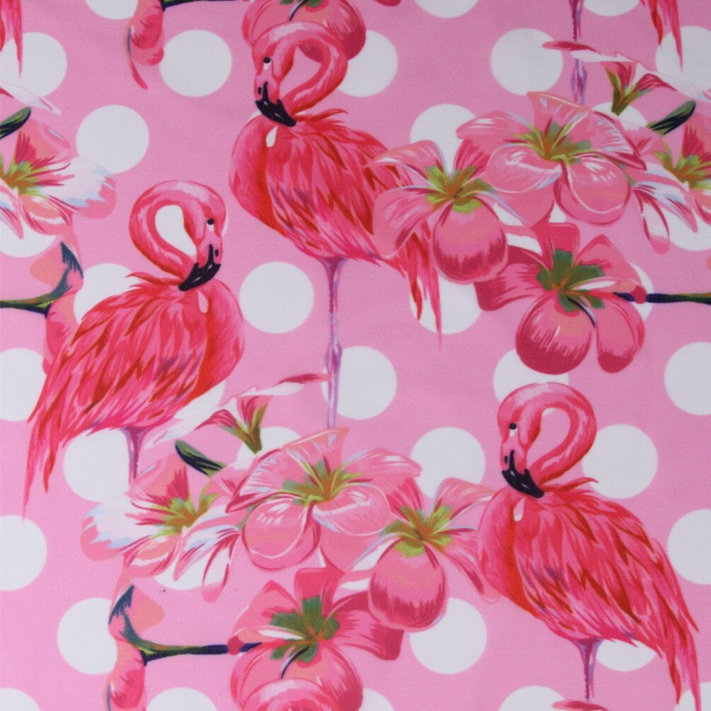 Leo & Lin Fenghua Flamingo Chiffon Europese Root Garen Luchtlaag Polyester Fiber Doek Digitale Afdrukken Stoffen 50Cm