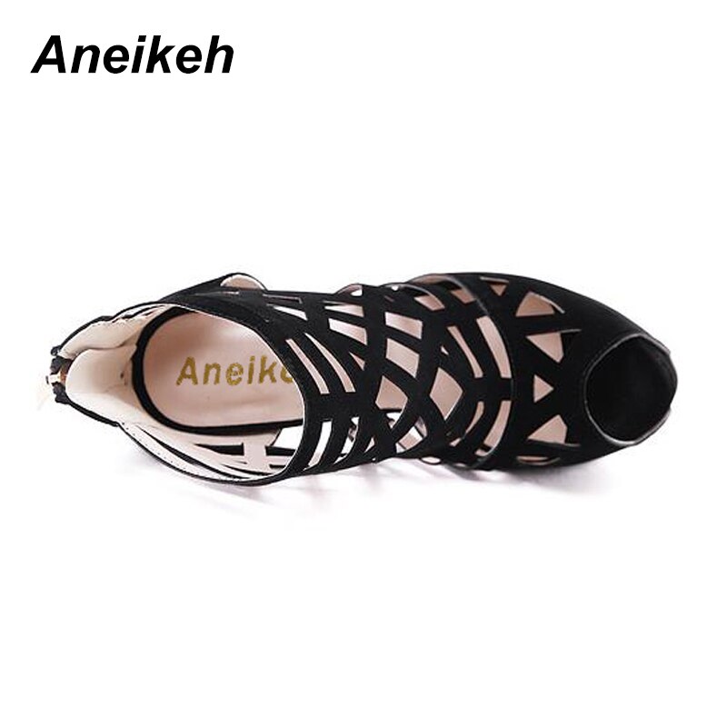 Aneikeh Women Summer Sandals Women Party Shoes Platform Wedding Pumps Stiletto Heels Open Toe High Heels Dress Shoes 116-20#