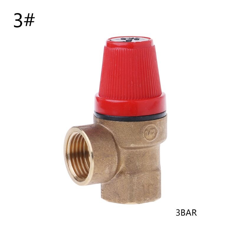 3/5/6/8 Bar Brass Safety Valve Drain Relief Swithch For Solar Water Heater Double Inner Wire: 3 Bar