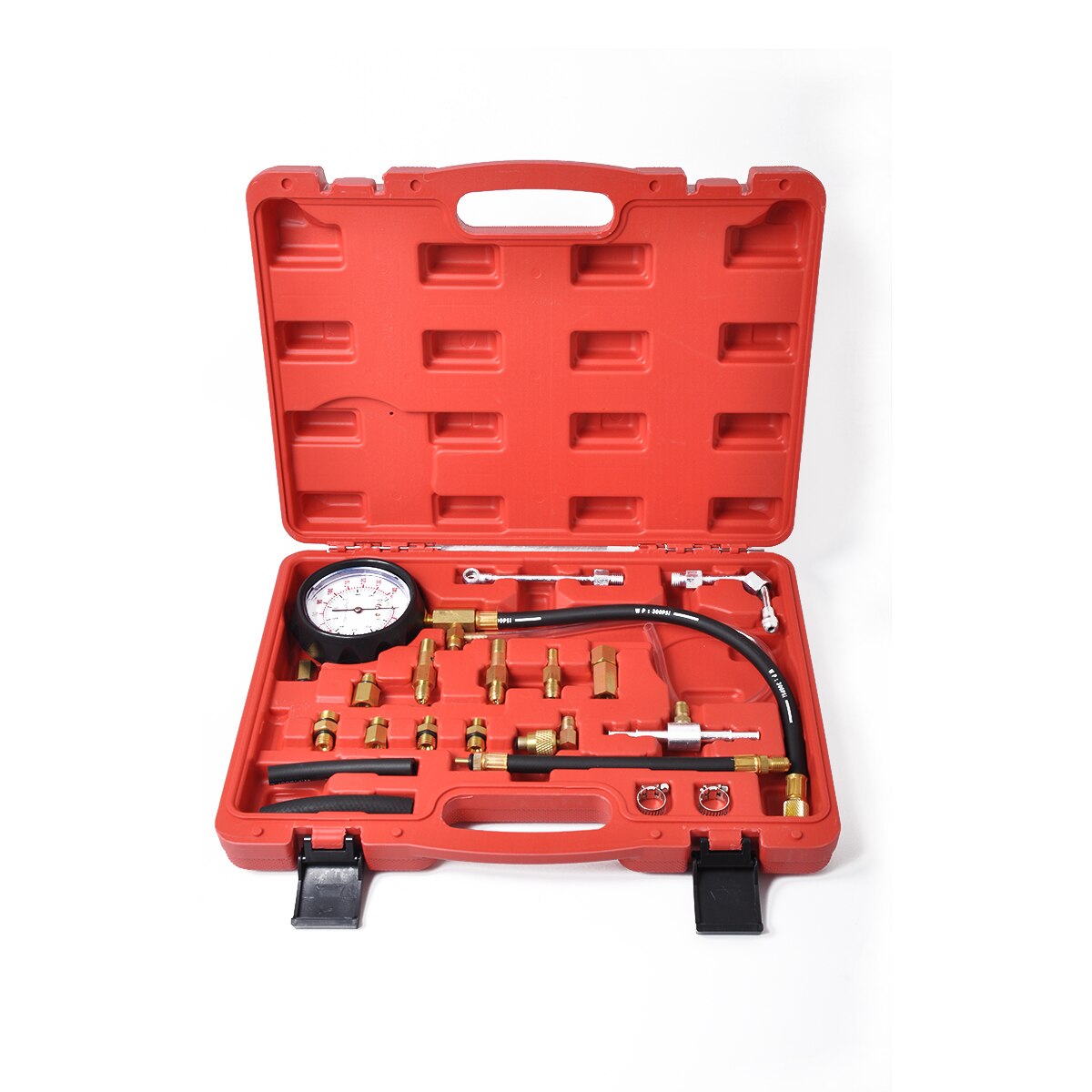 0-140PSI Brandstof Injector Injectie Pomp Druk Tester Gauge Kit Auto Compressie Druk Tester TU-114 Gereedschap