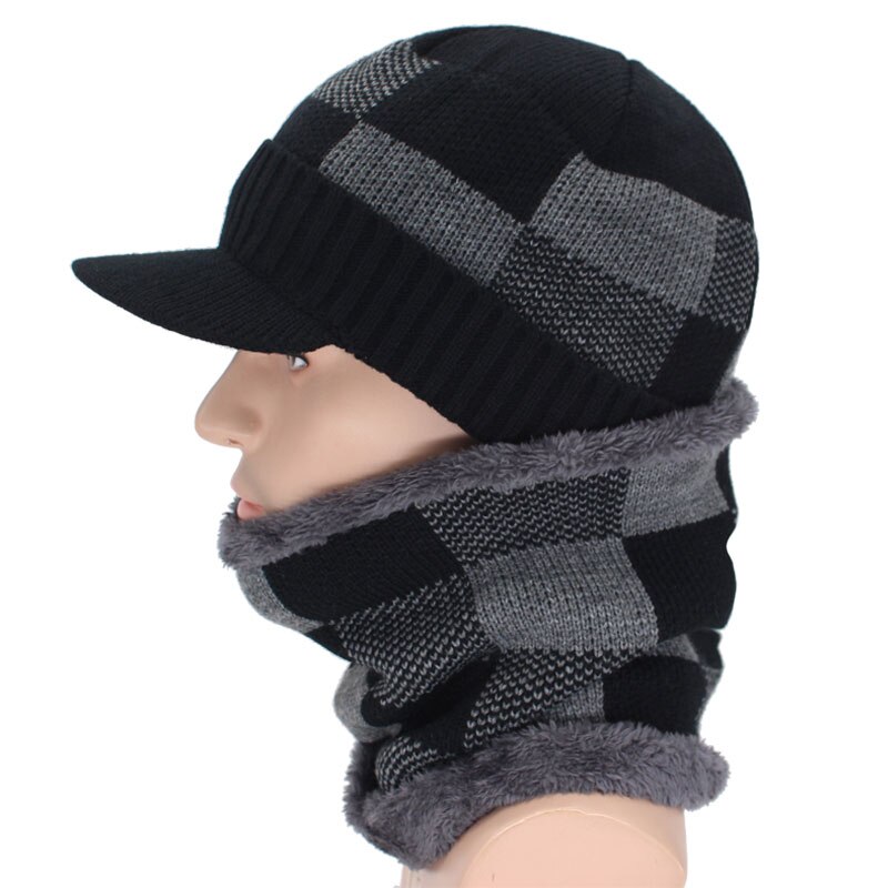 Skullies pipot miesten talvihatut miehille huivi neulottu hattu lippalakki naisten talvi pipo hattu uros homme gorro bonnet baseball lippalakit