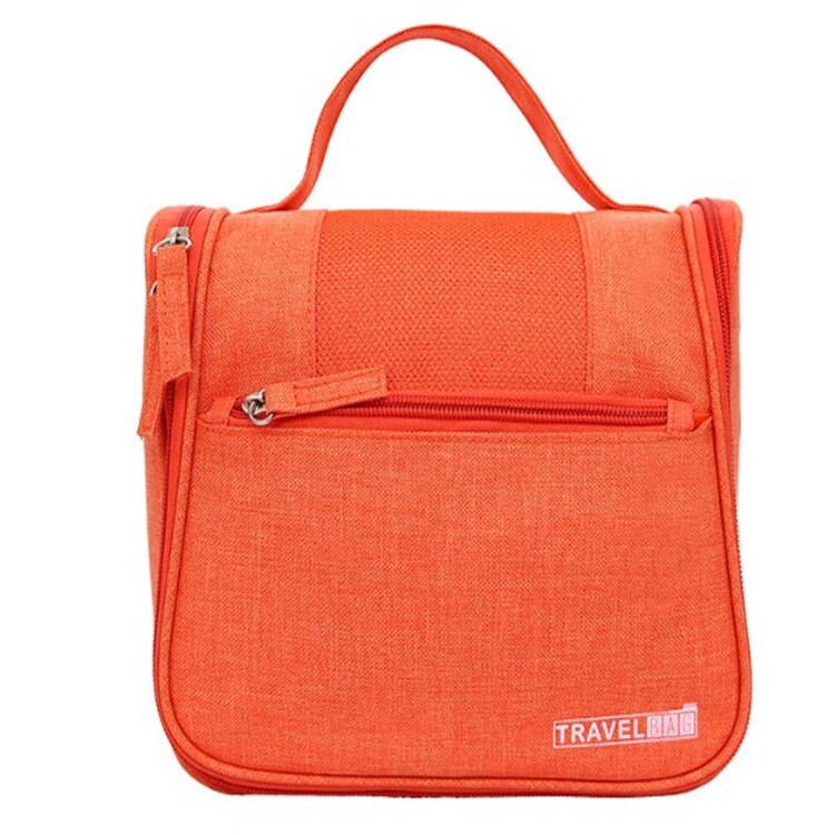 Novedad, bolsa de almacenamiento catiónica para cosméticos de viaje para el hogar, bolsa de aseo con gancho, bolsa de cosméticos: Naranja