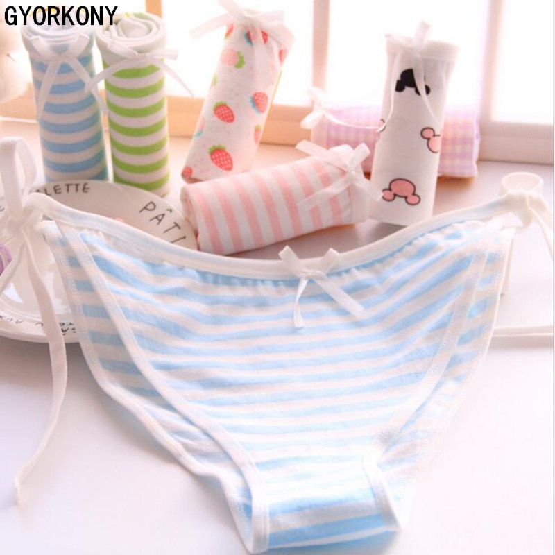 Candy Kleur Slipje Mooie Leuke Meisje Ondergoed Slipje Katoenen Slips 12 stks/partij A-SQ-AC008-12P