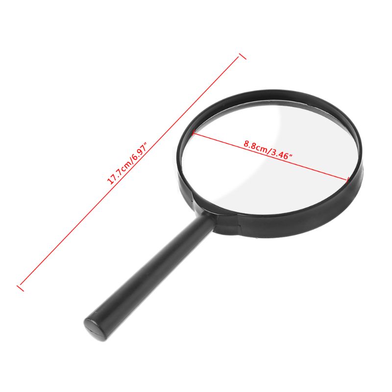 90mm Handheld Magnifier 5X Reading Map Newspaper Magnifying Glass Jewelry Loupe L69A