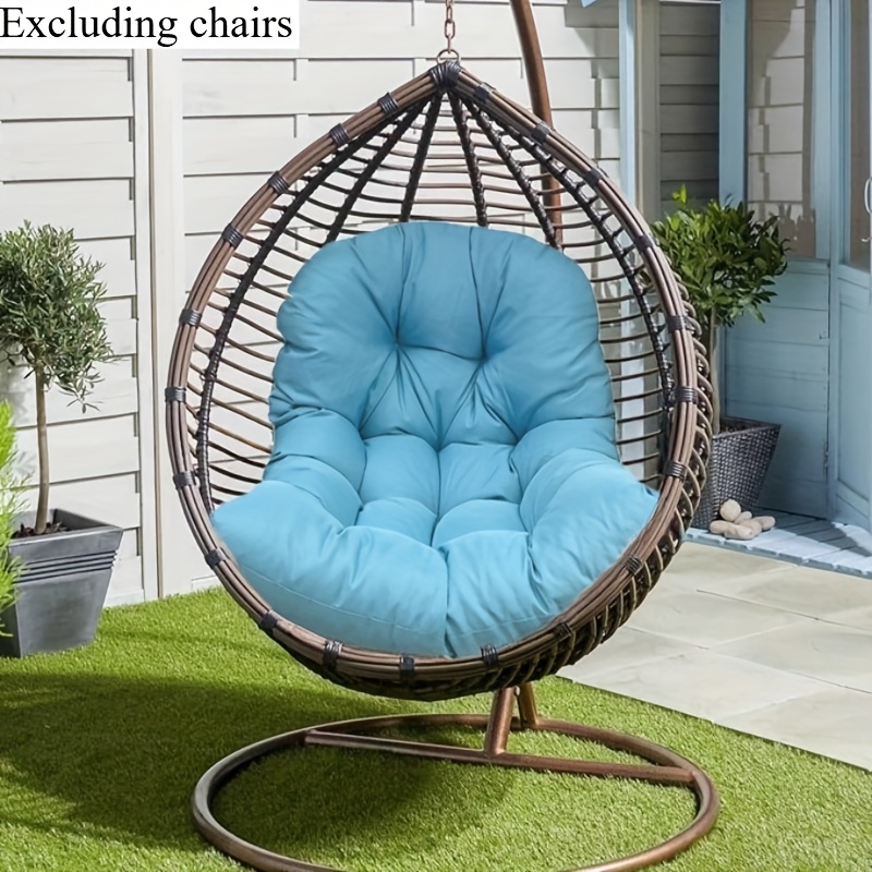 Ganzjahres-Chaiselongue, Balkon-Garten-Sitzkissen, Hängesessel-Sitzkissen (Hängesessel nicht enthalten): Blau