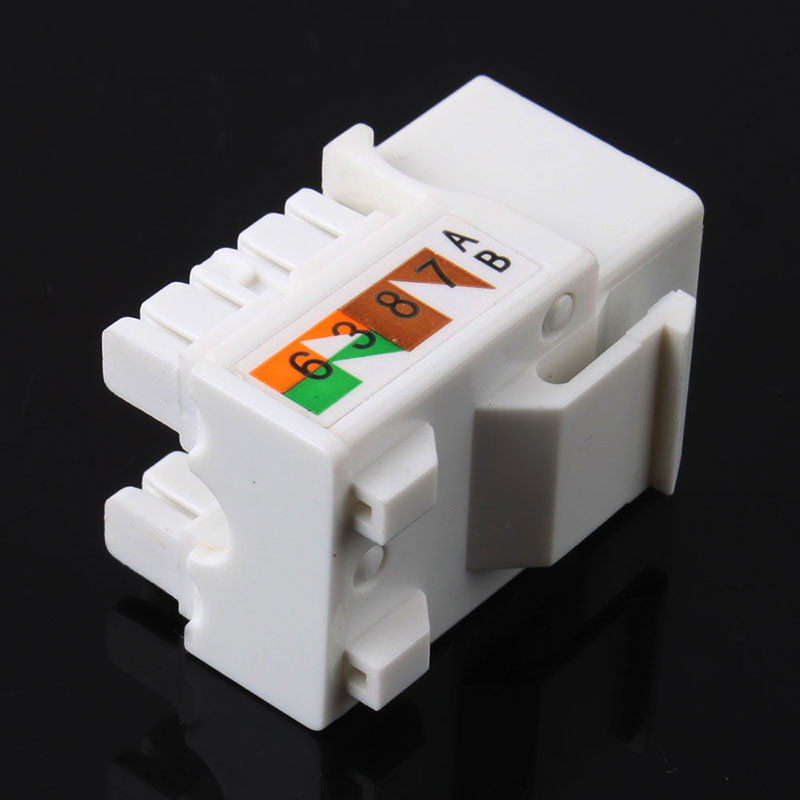 10 pz/lotto CAT6 RJ45 110 perforano giù la presa #53089 di Ethernet della rete Keystone