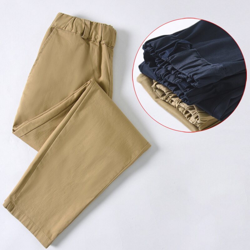 Pantalones de uniforme escolar para niños, pantalón informal fino, azul oscuro/caqui, de algodón, para adolescentes, 8, 10, 12 y 14 años, Verano