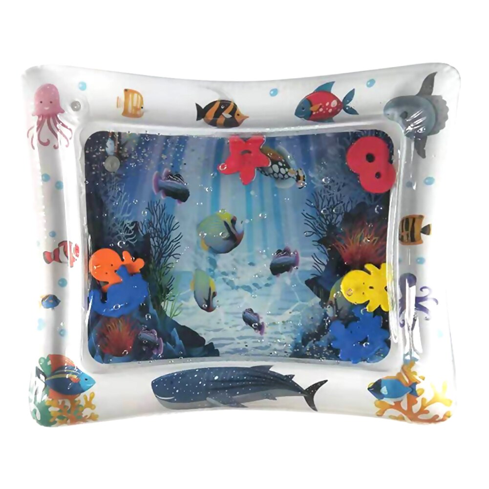 Colchoneta hinchable de agua para al aire libre, cojín para salpicaduras, juego de agua para piscina de bebé: White