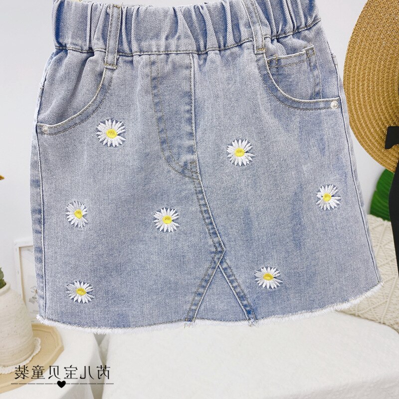 Gonna Jeans ricamati Casual per ragazze estive 2022