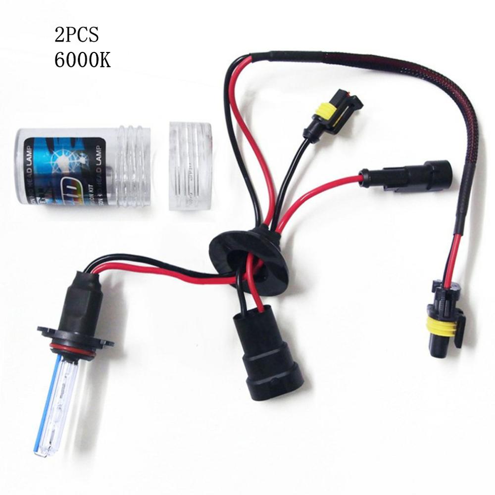 2 stk bil kjøretøy bil skjult xenon lampe xenon lys  hb4/9006 3000k-15000k lys tilbehør bil erstatning: 6000k