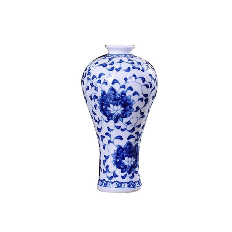 Keramische Vazen Traditionele Chinese Blauw En Wit Porselein Voor Bloemen Een Patroon: A1