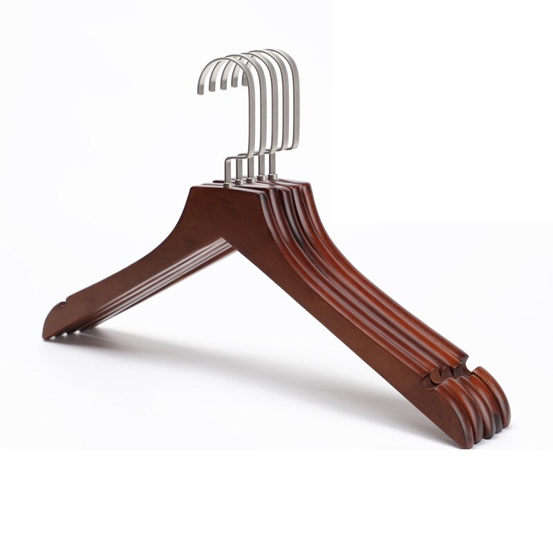 10 stücke Retro Hölzernen Kleiderbügel Massivholz Non-slip Kleidung Rack Schrank Organizer Mantel Anzug Kleiderbügel Shop Trocknen Rack raum Saver: YF43 / MEN(40-44.5CM)