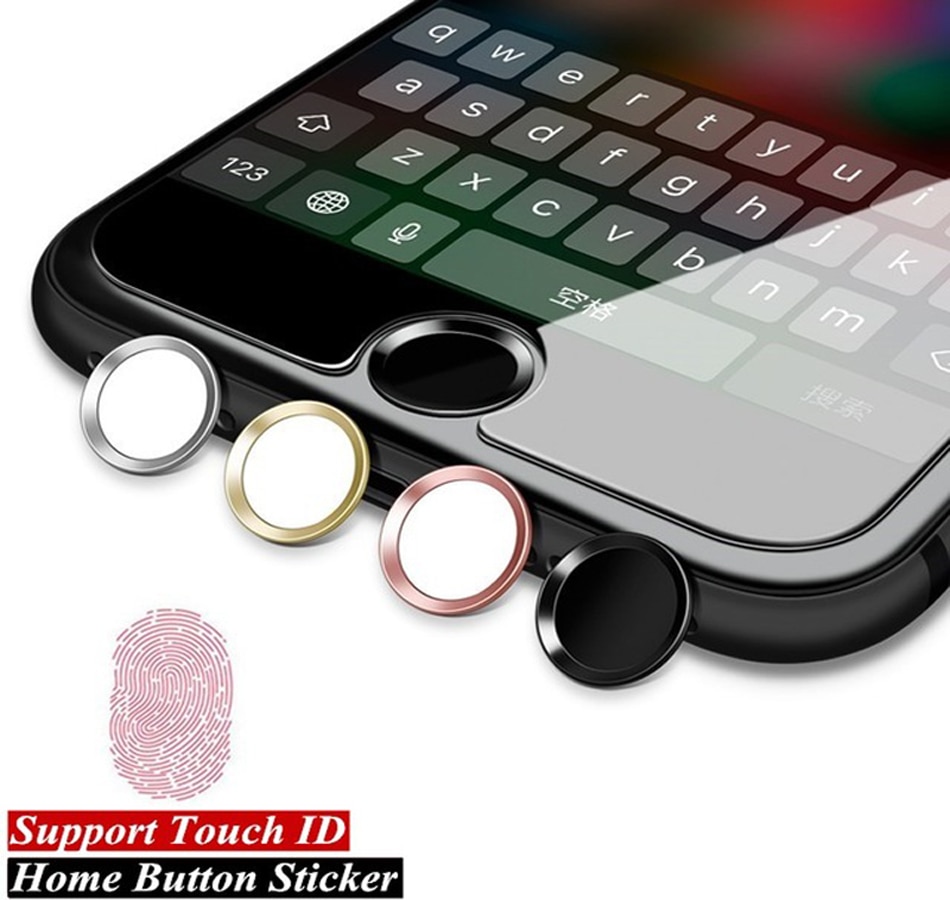 Aluminium Touch Id Home Button Sticker Voor Iphone 8 7 7 S 6 6 S Plus 5 S Ondersteuning Vingerafdruk identificatie Unlock Touch Key