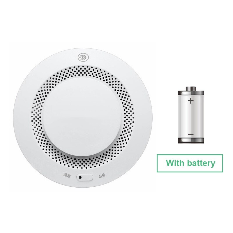 433MHz Wireless Smoke Detector Battery Power Smoke Sensor Fire Alarm System with 10 Years of Battery Life Time for Burglar Alarm: 1 pcs with battery