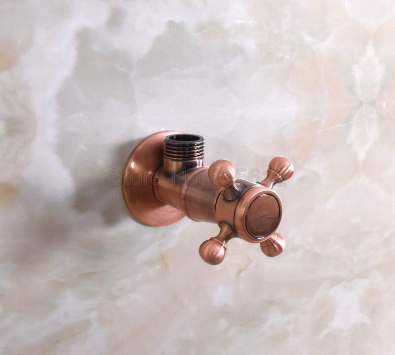 Antique Red Copper 1/2"malex 1/2" male Brass Bathroom Angle Stop Valve Filling Valves Bathroom tav012