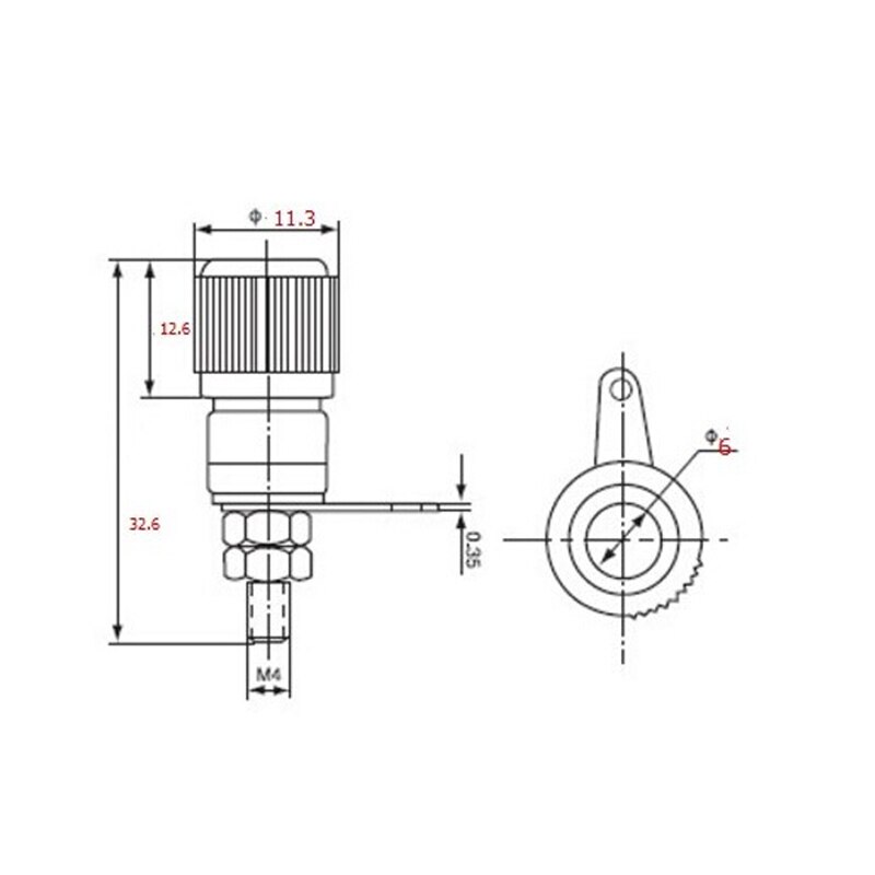10 Stks/partij Terminal Blokken JS-910B 4Mm Versterker Terminal Connector Bericht Banana Plug Jack Mount Zwart 5 Rode 5