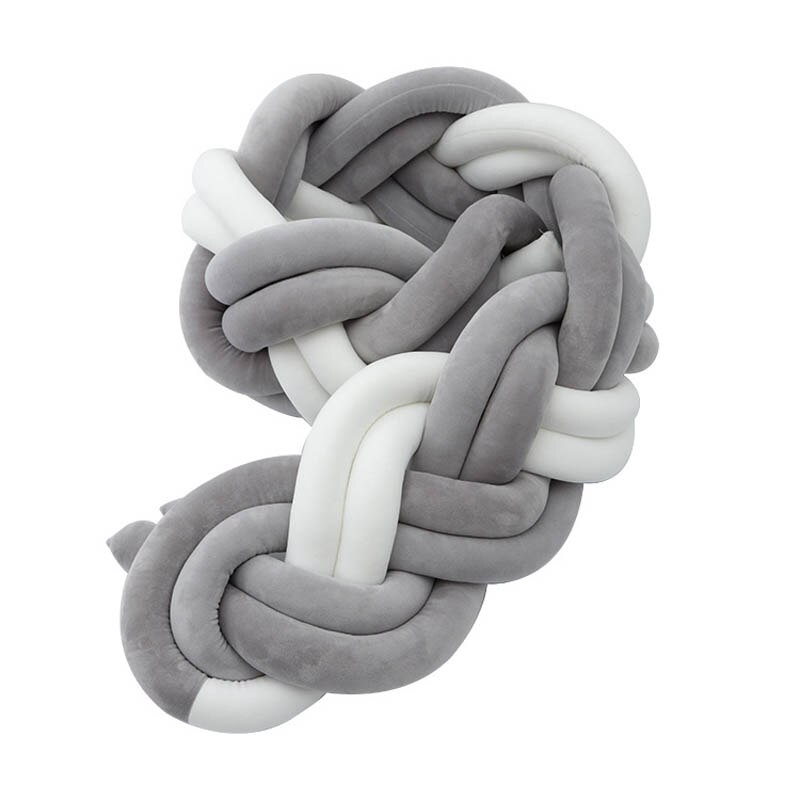 1.5M Geknoopt Twist Touw Handgemaakte Barrière Braid Knot Kwekerij Voor Kind Wieg Hek Cot Rail: pink cloud